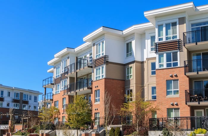 A modern Texas apartment building