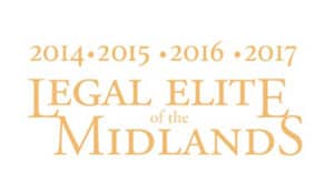 Legal Elite of the Midlands badge for the years 2014-2017