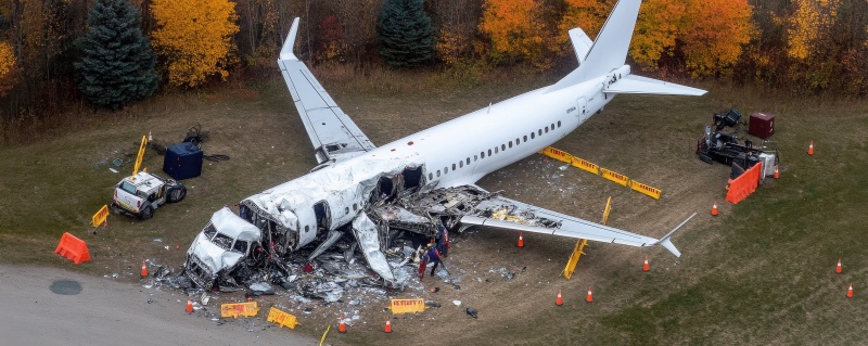 An airplane accident.