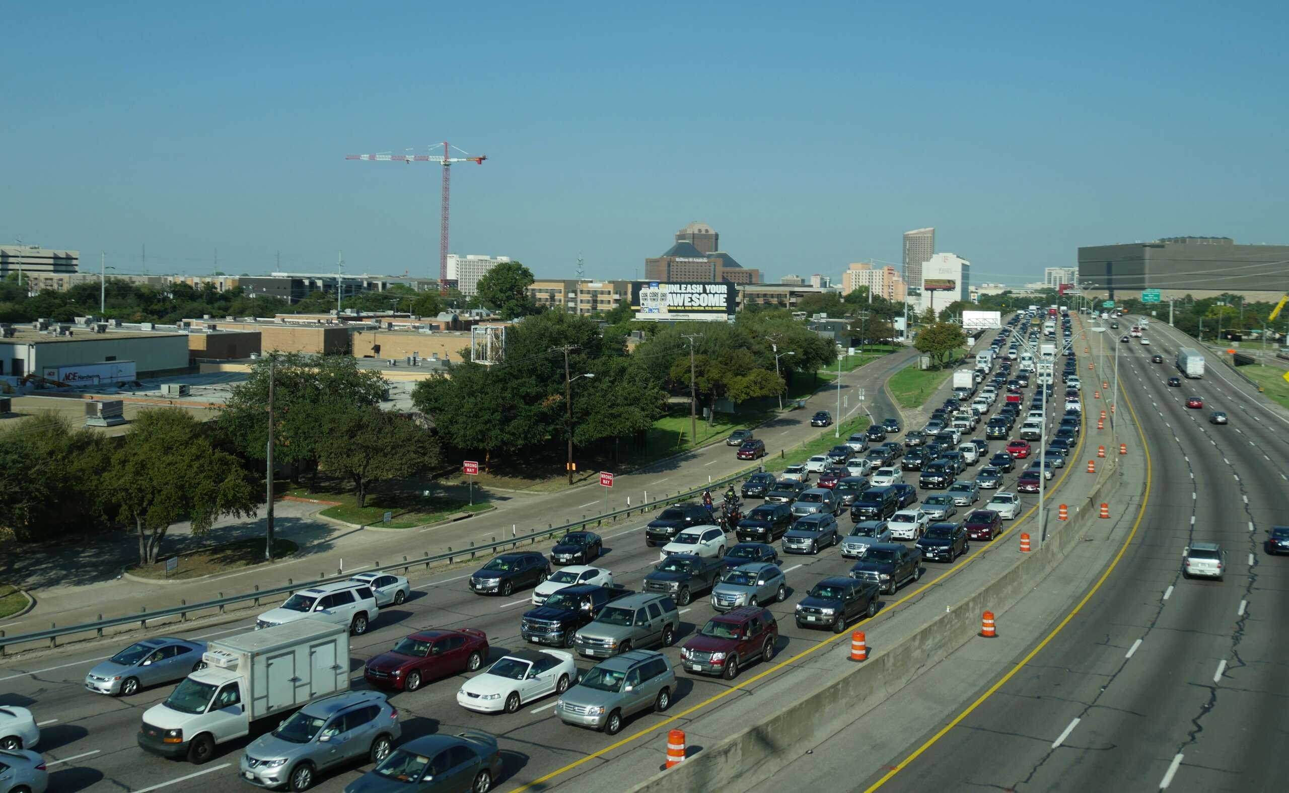 Traffic congestion on Oklahoma City highways where uninsured driver accidents can lead to complex insurance and liability disputes